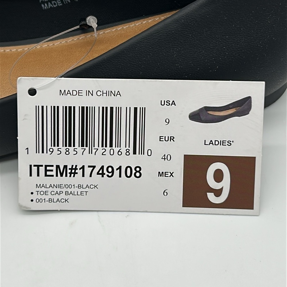 DV by Dolce Vita Malanie Black Toe Cap Ballet Flats | Size 9 | New With Box - Picture 12 of 13